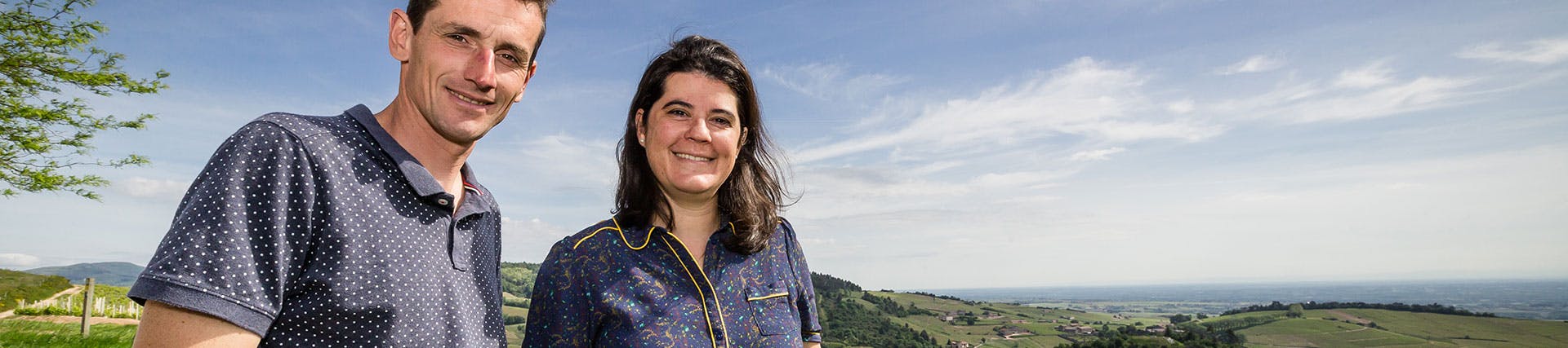 Arnaud et Mélanie Aucoeur. Vignerons