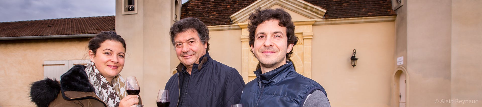 Jean-Marc Laffitte et ses enfants. Vignerons