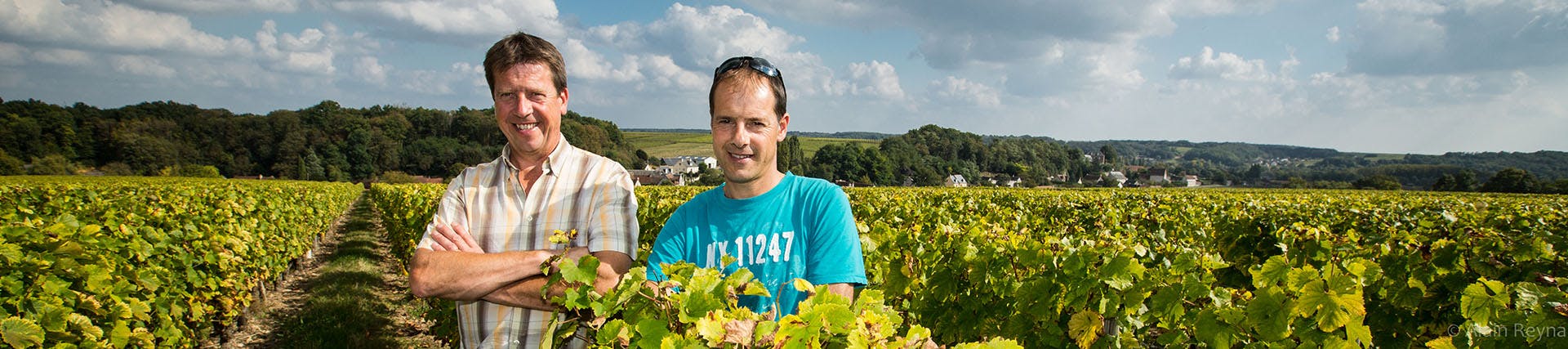 Jean-Michel et Bruno Pieaux. Vignerons