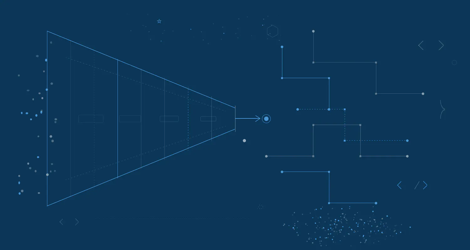 Abstract geometric cover art for a guide to hiring software engineers in 2026