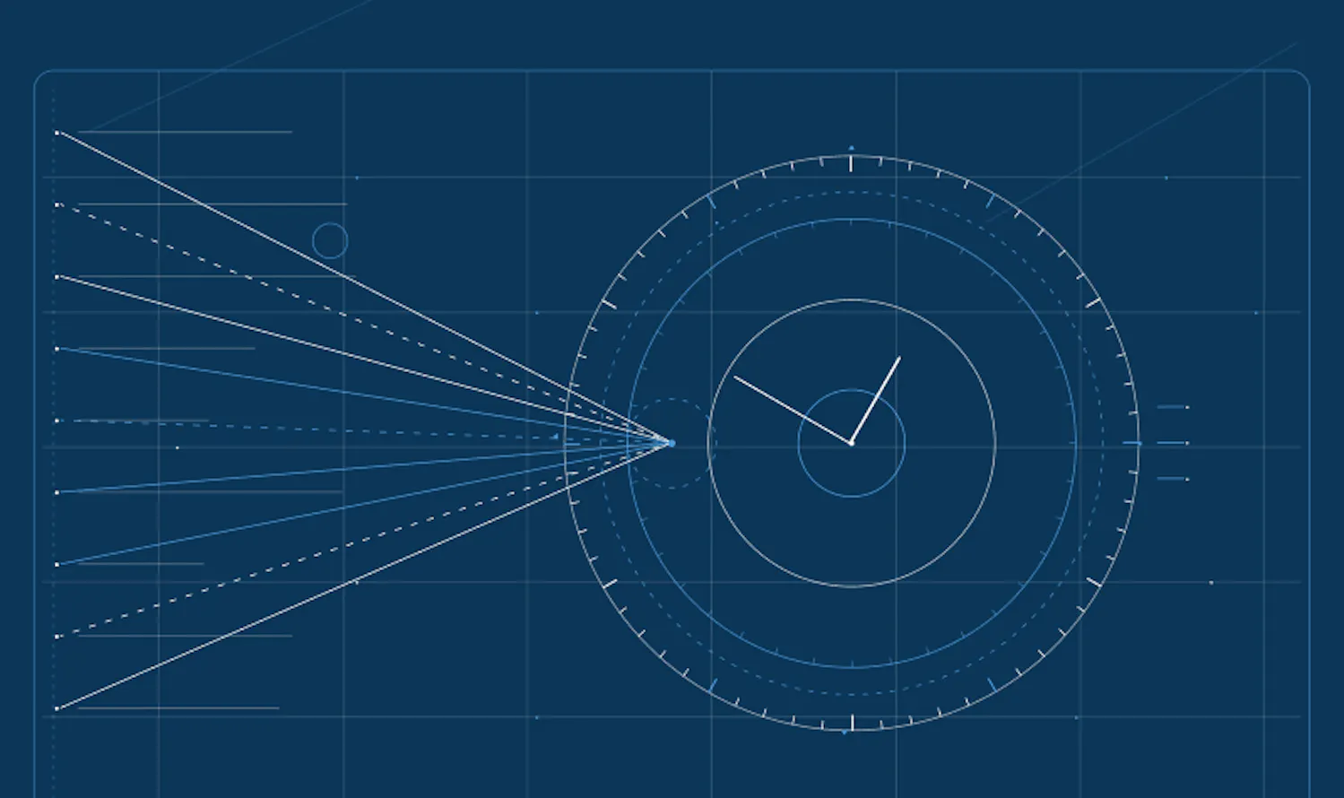 Abstract geometric preview art for a guide to reducing time to hire