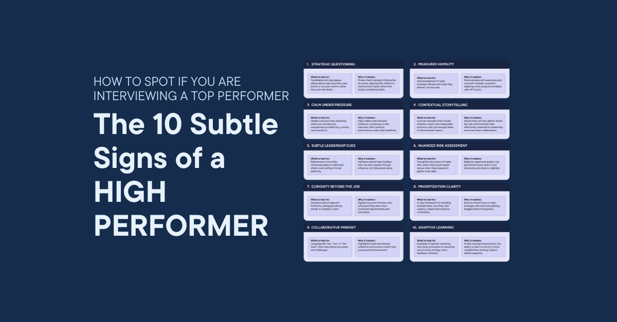 Cover of 10 Subtle Signs of a High Performer article