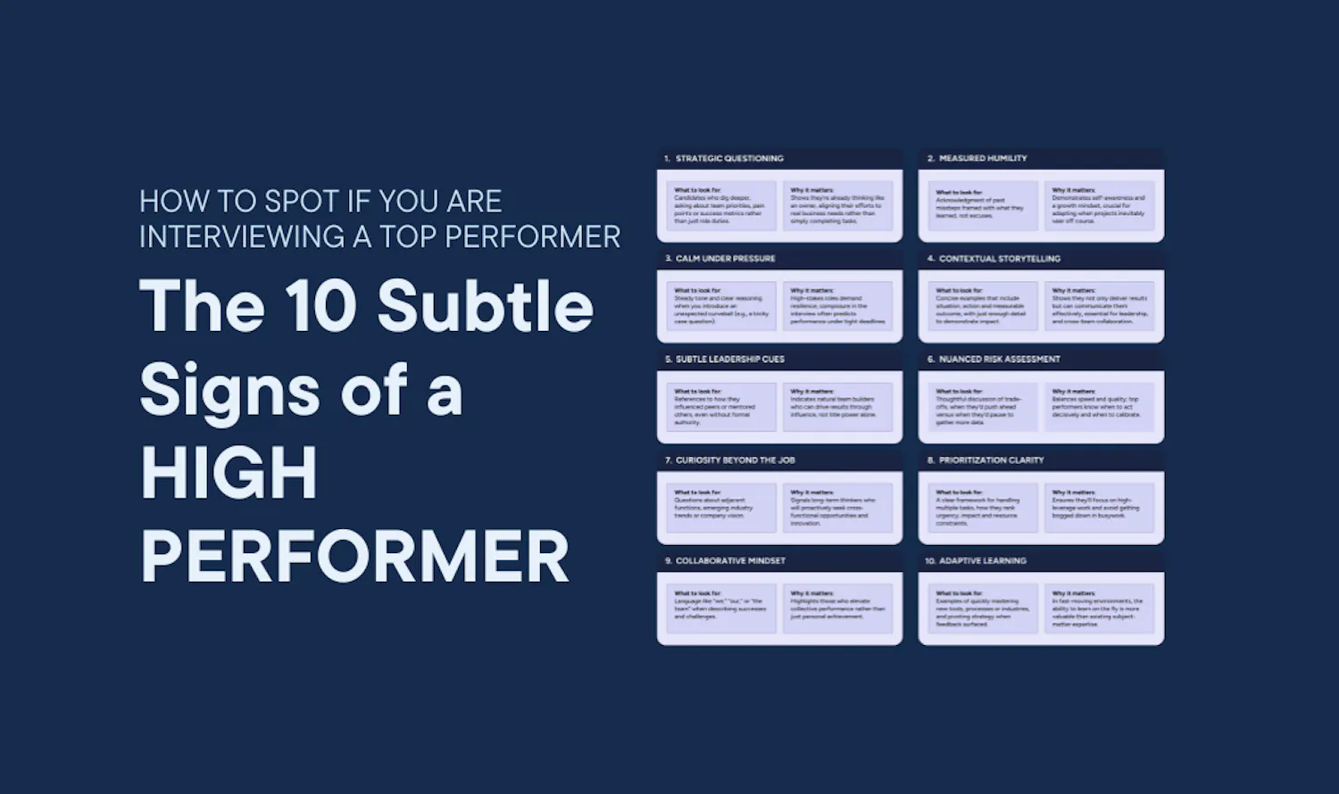 Cover of 10 Subtle Signs of a High Performer article