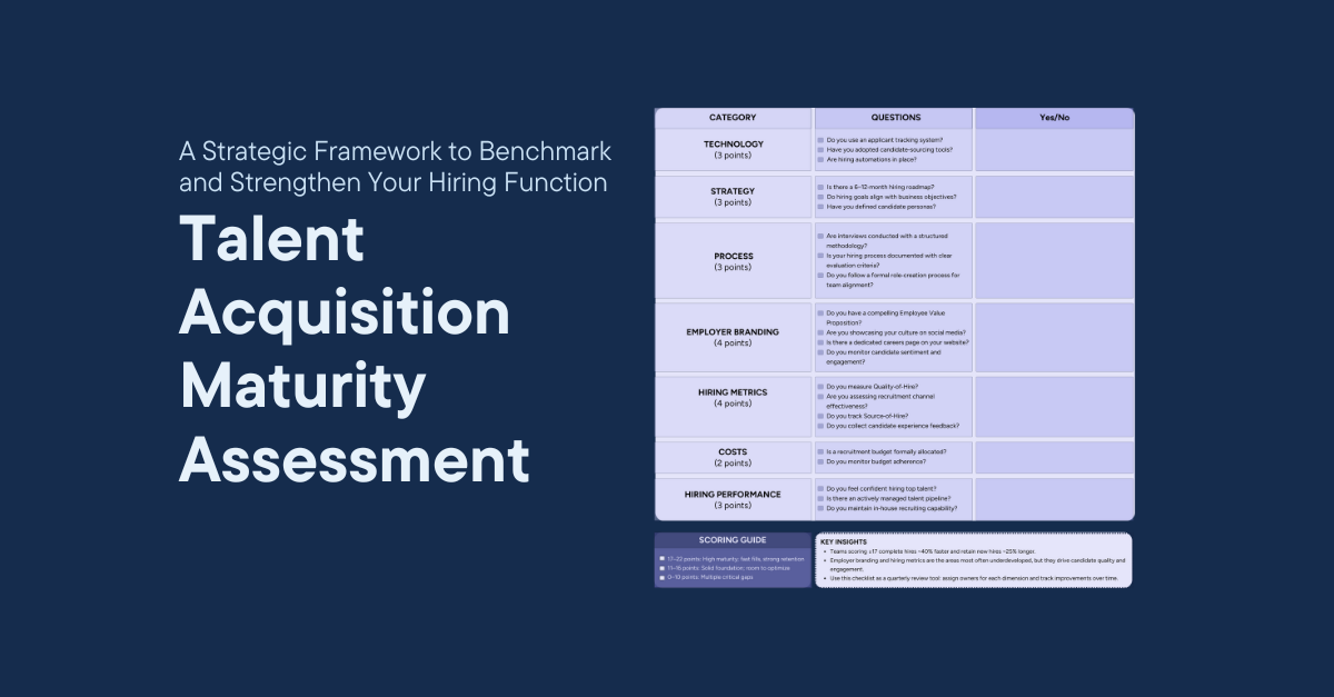 Cover of Talent Acquisition Maturity Assessment article