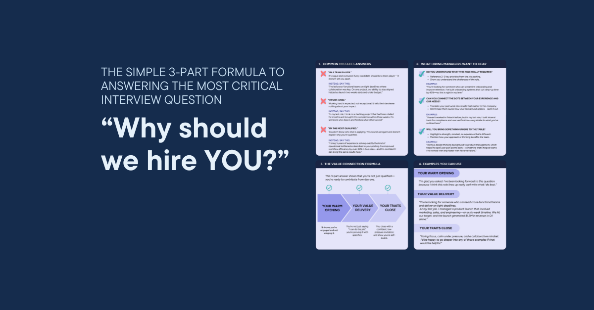 Cover of Answering "Why Should We Hire You?" article
