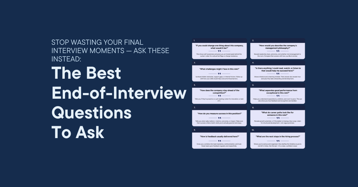 Cover of The Smart End-of-Interview Questions To Ask article