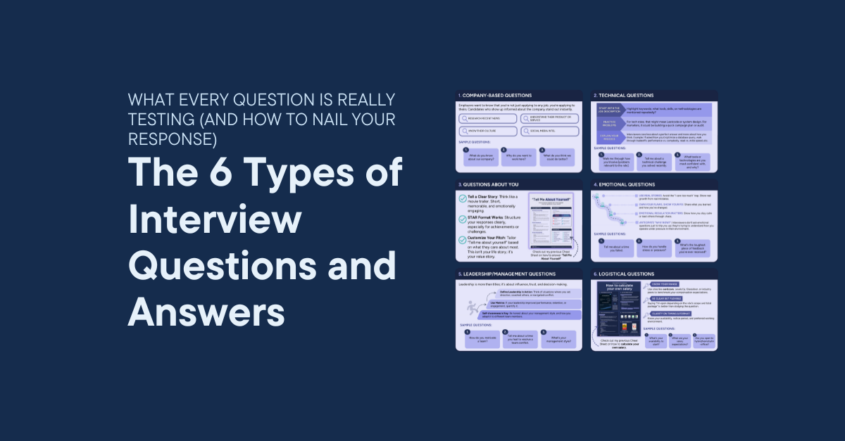 Cover of The 6 Types of Interview Questions article