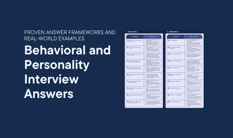 Cover of 20 Behavioral and Personality Interview Answers article