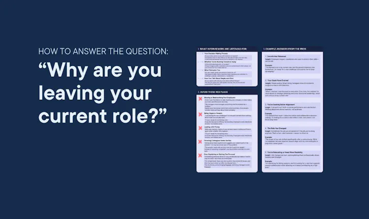 Cover of "Why are you leaving your current role?" article