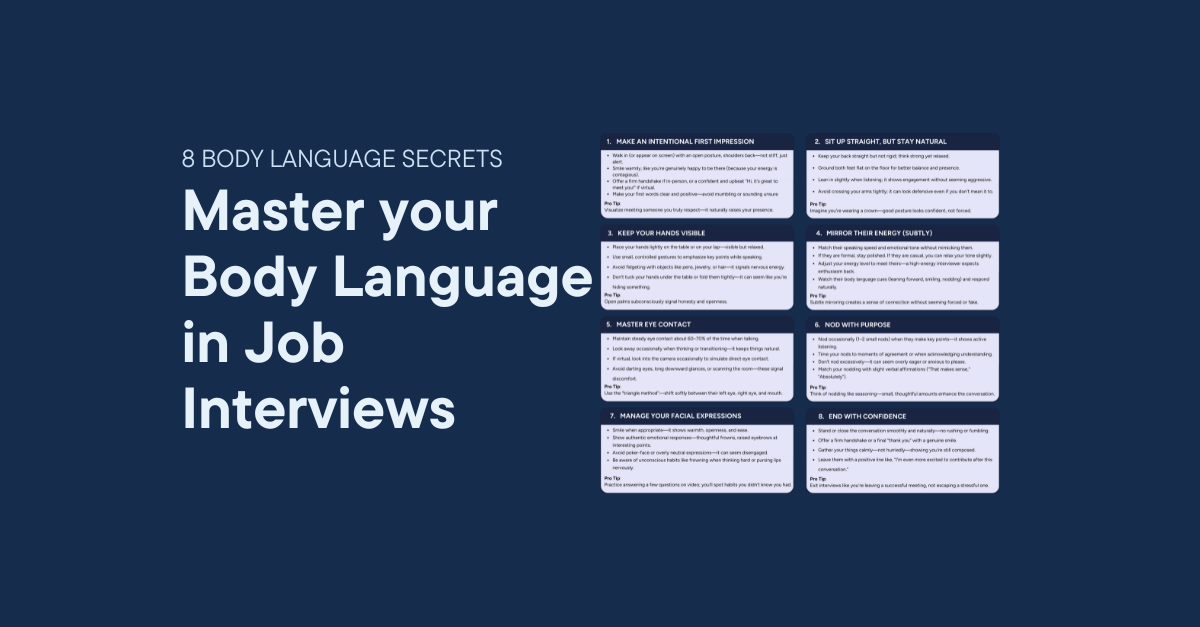 Cover of Master your Body Language in Job Interviews article