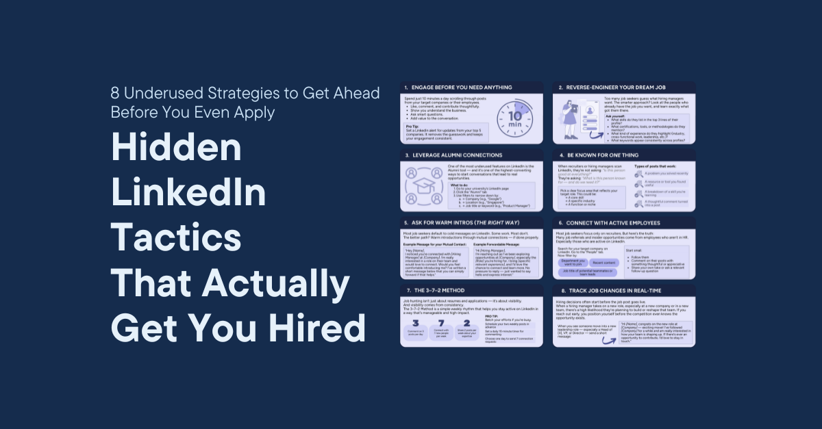 Cover of Hidden LinkedIn Tactics That Actually Get You Hired article