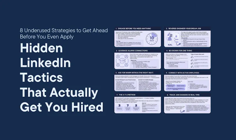 Cover of Hidden LinkedIn Tactics That Actually Get You Hired article