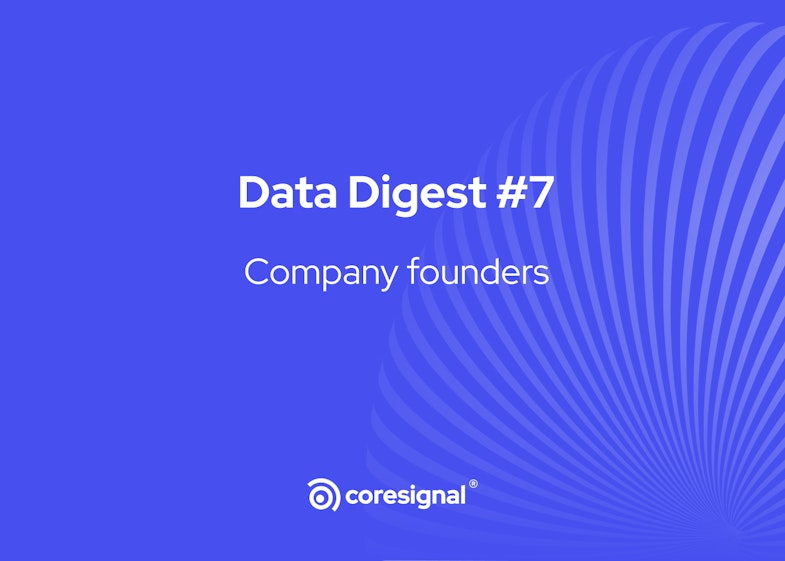 data digest on company founders by coresignal