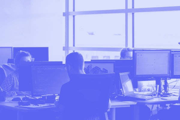 people working with computers