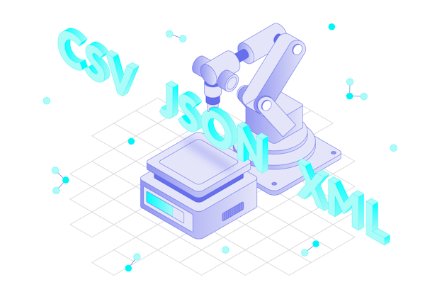 JSON, CSV, and XML