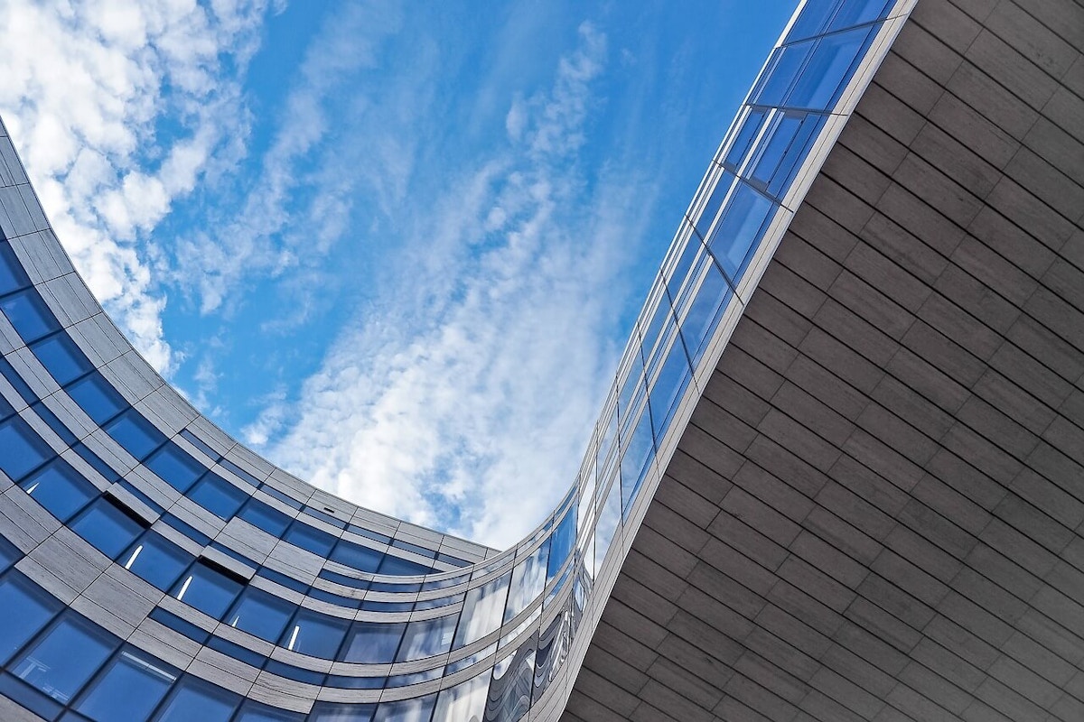 modern curved building