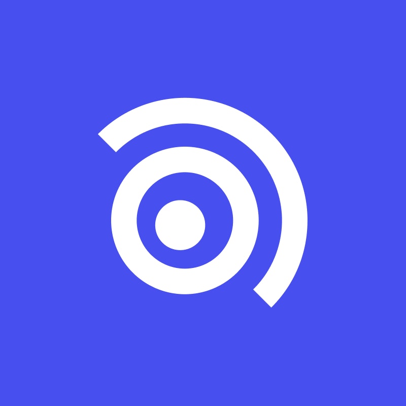Coresignal logo - white on blue background