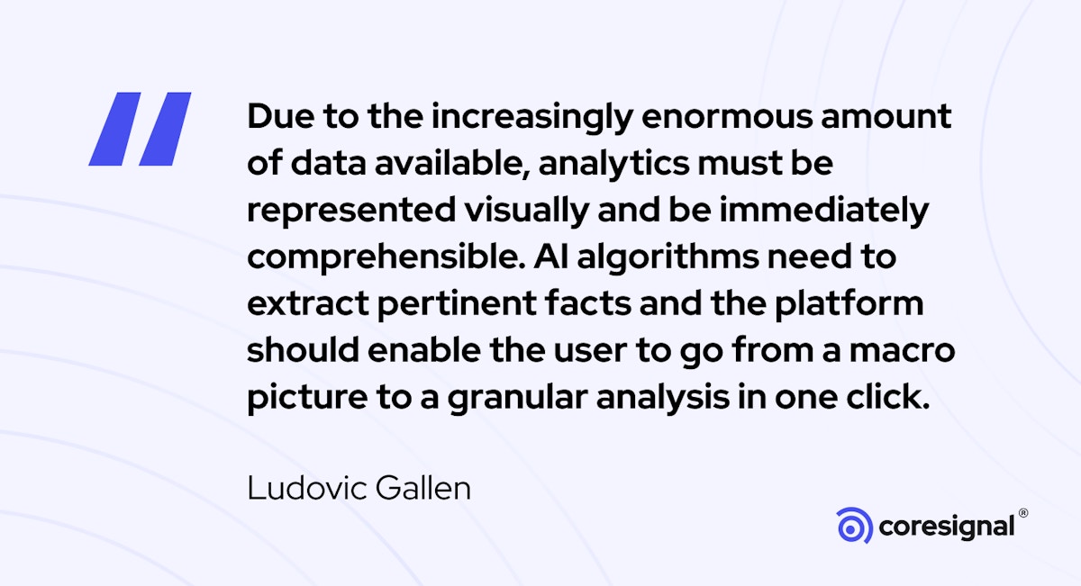 Data visualization quote by Ludovic Gallen