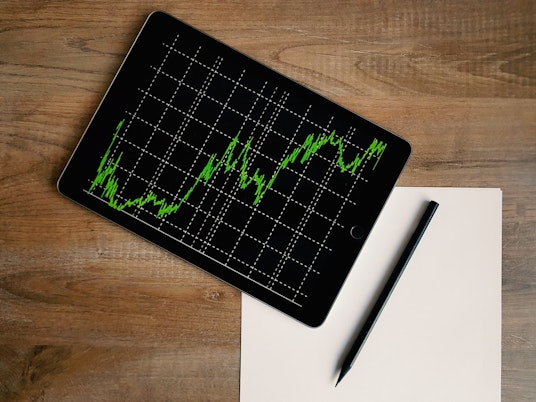 Market trend graph on ipad