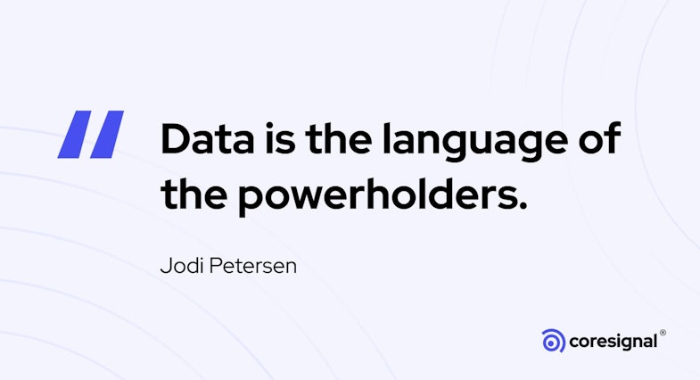 Data Analytics Quote by Jodi Petersen