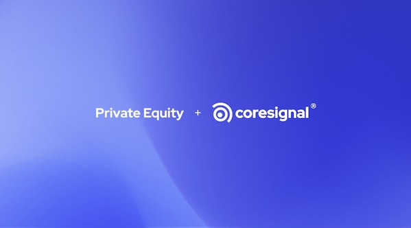 Blank image with text: "Private Equity + Coresignal"