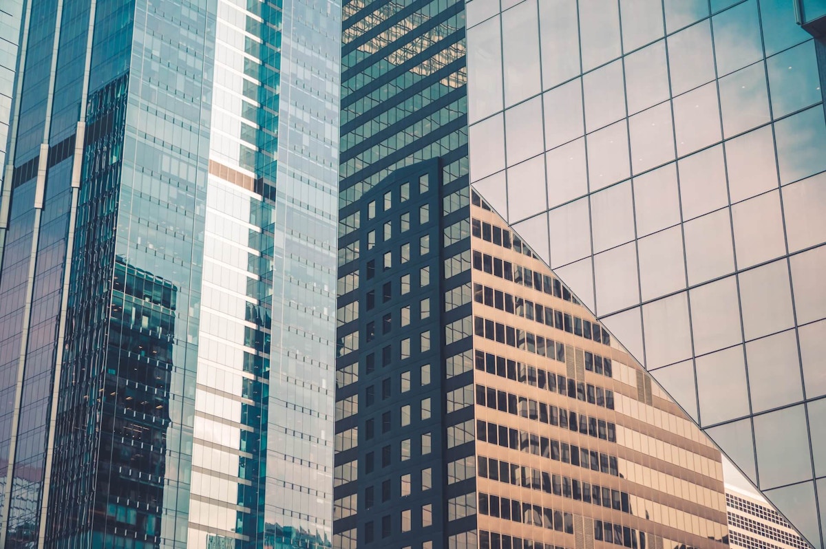 big glass building