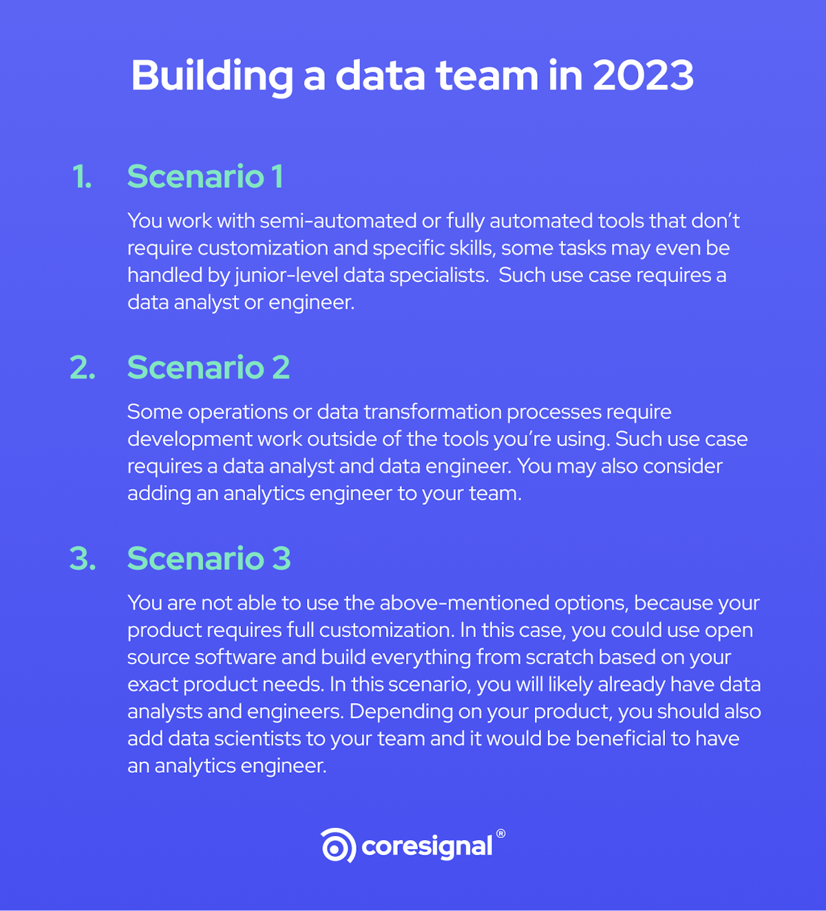 data team building scenario