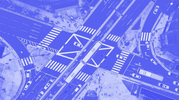 Busy city street downtown, private equity trends