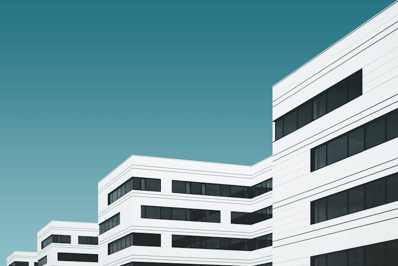 modern buildings blending in with each other