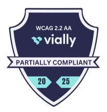 logo for vially wcag 2.2 AA partial compliance certification