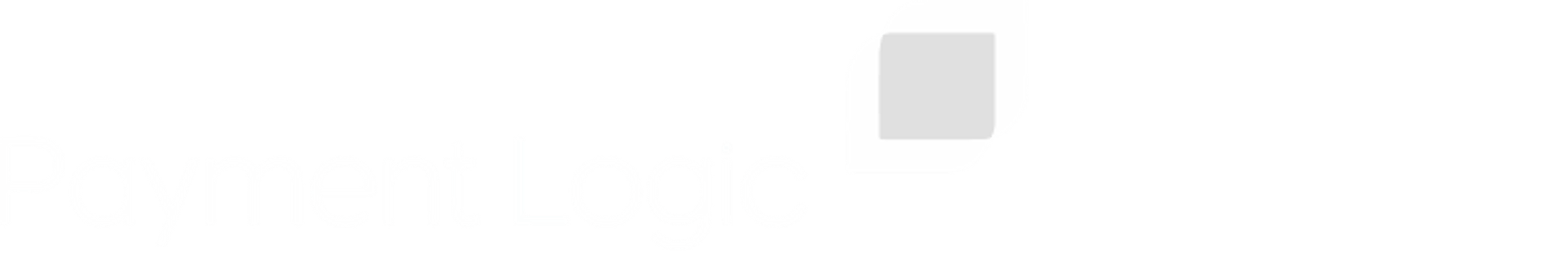 Payment logic logo in white