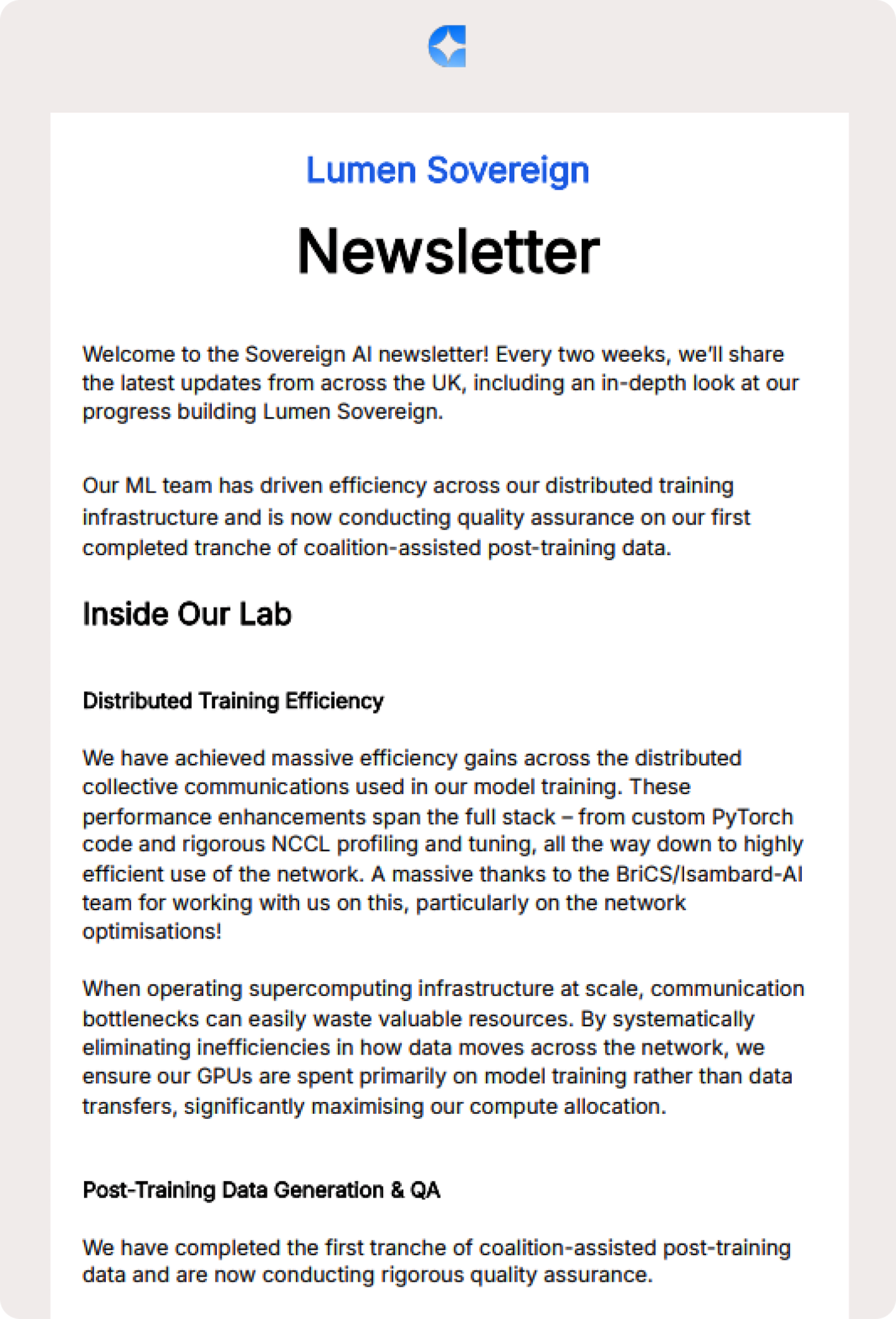 Lumen Sovereign Newsletter 3rd Edition