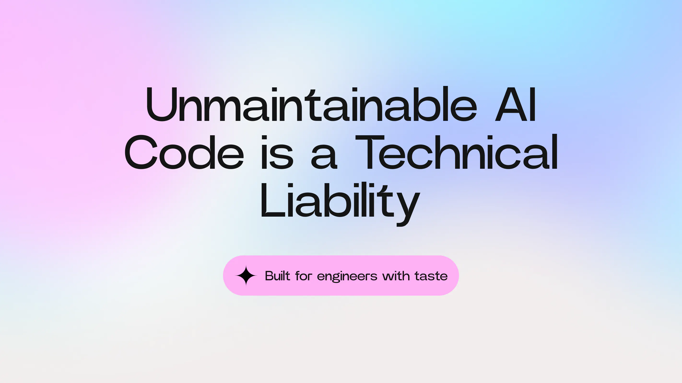 Unmaintainable AI Code