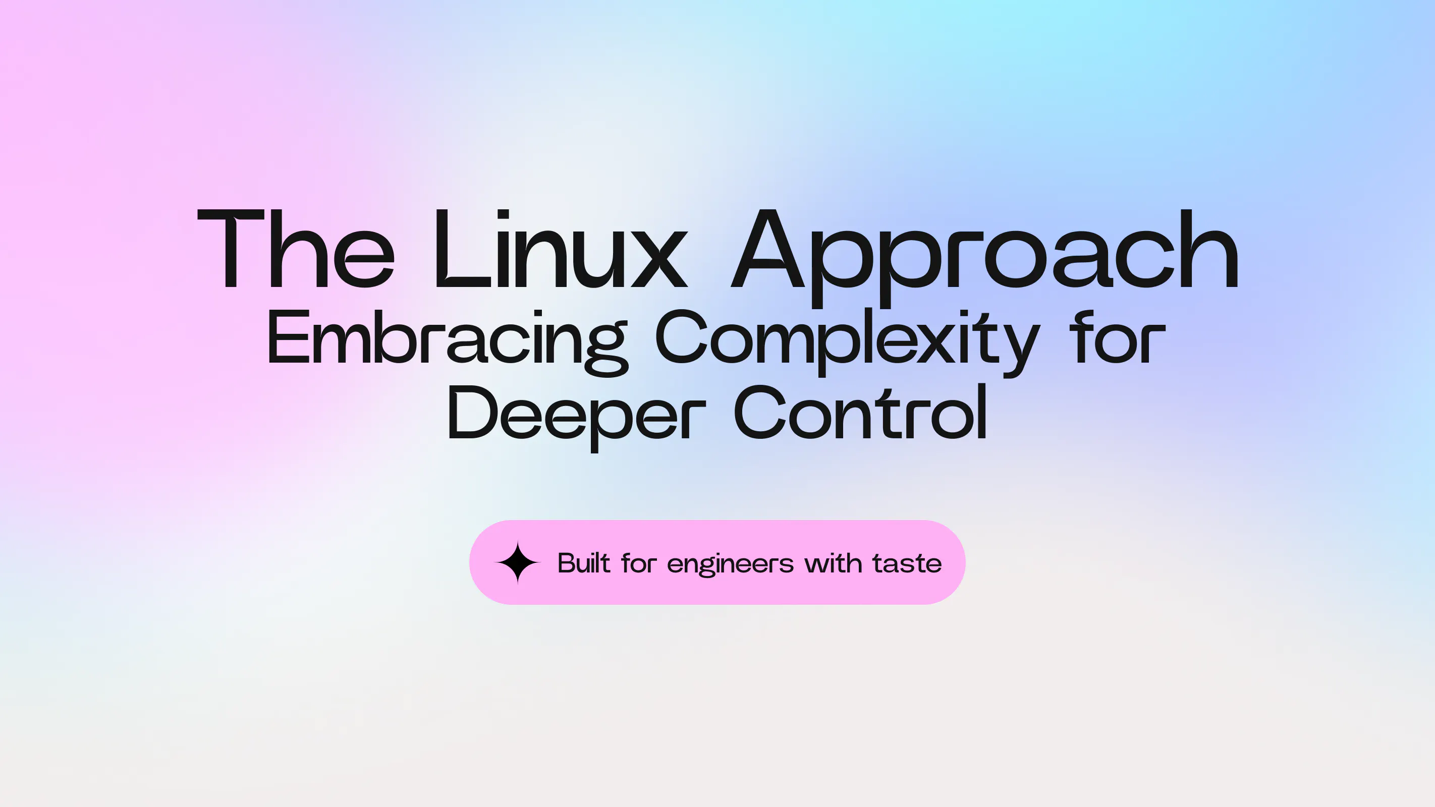 The Linux Approach