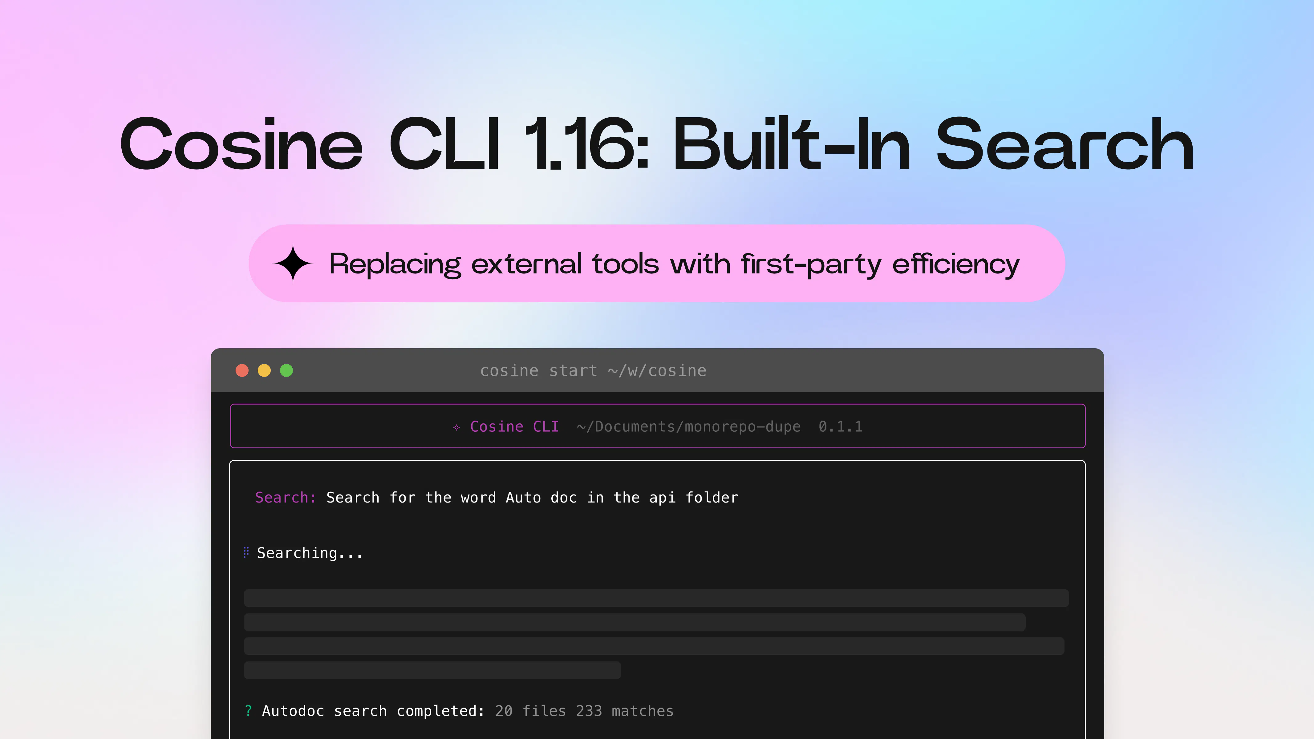 Cosine CLI 1.16 Blog Cover