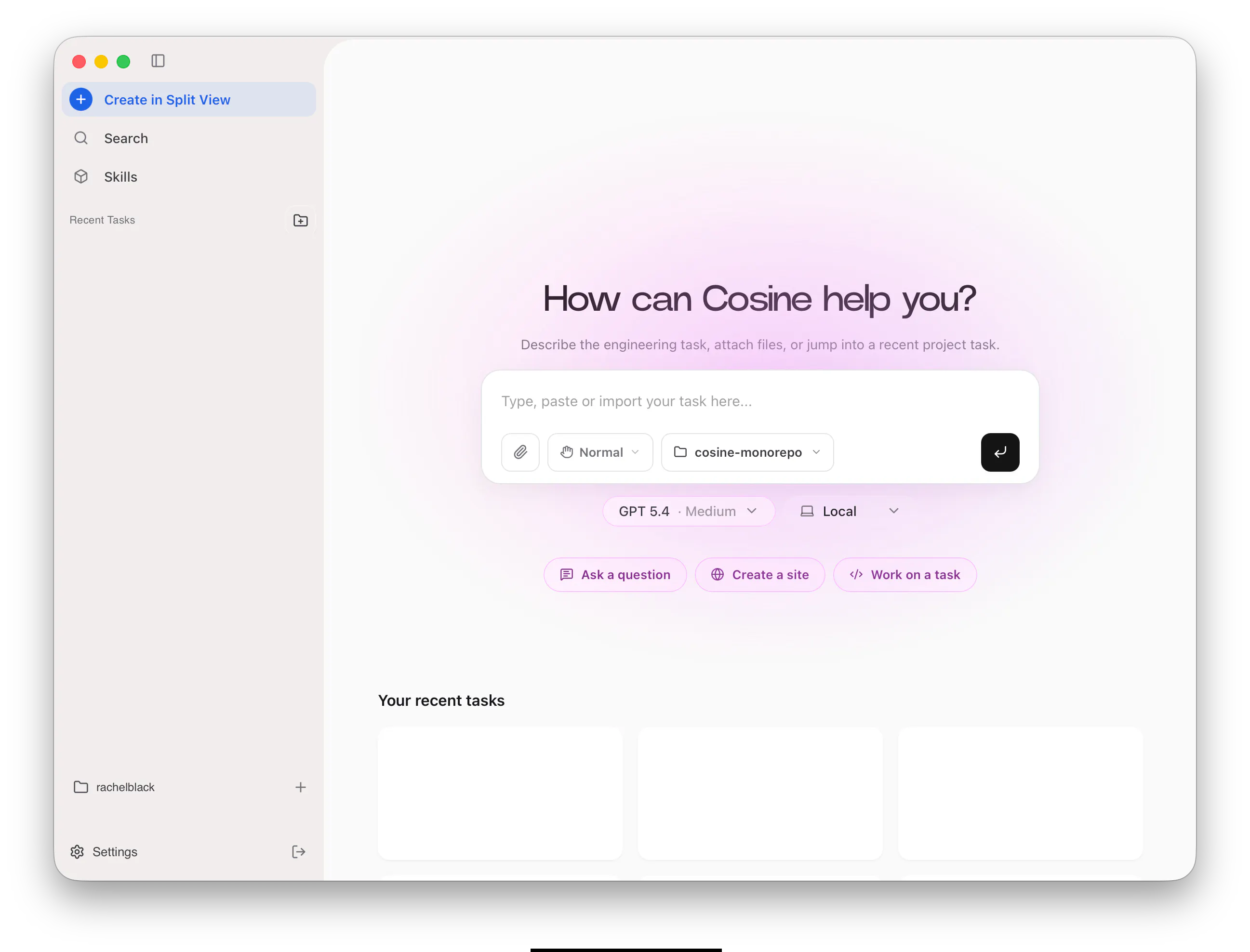 Cosine Desktop Interface