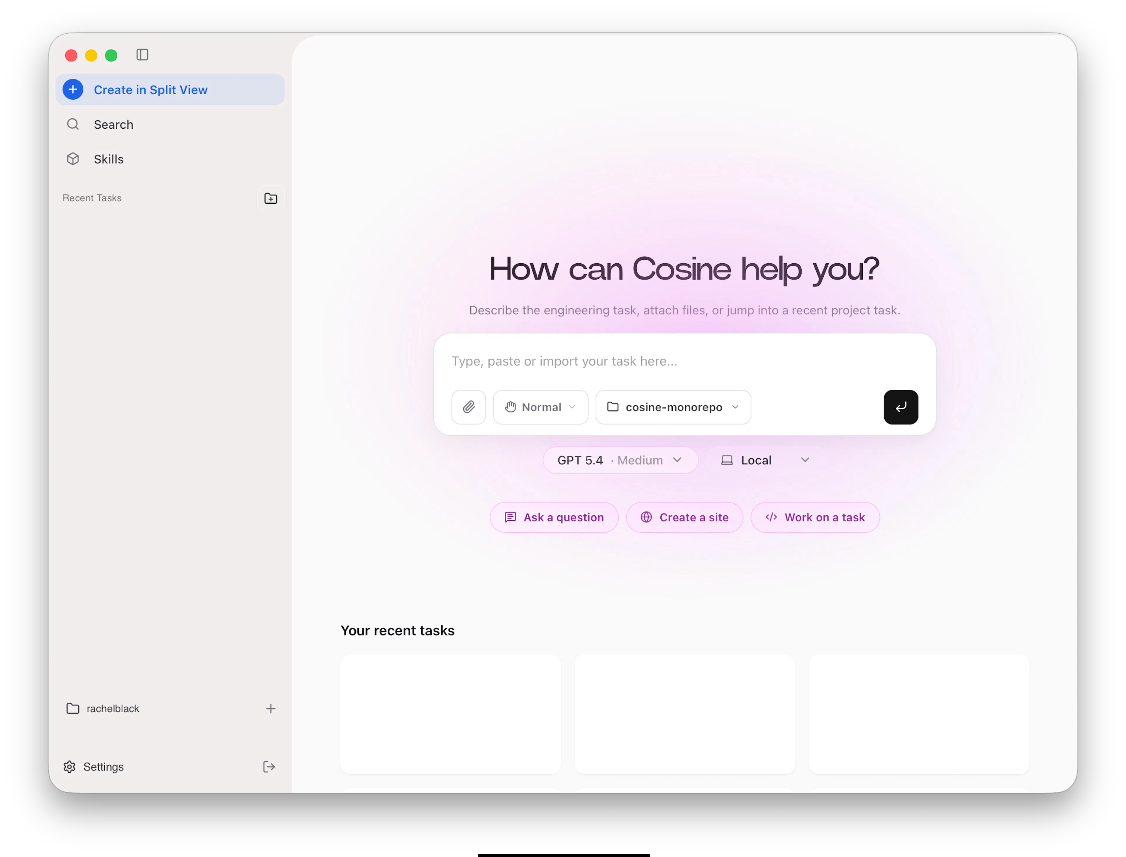 Cosine Desktop Interface
