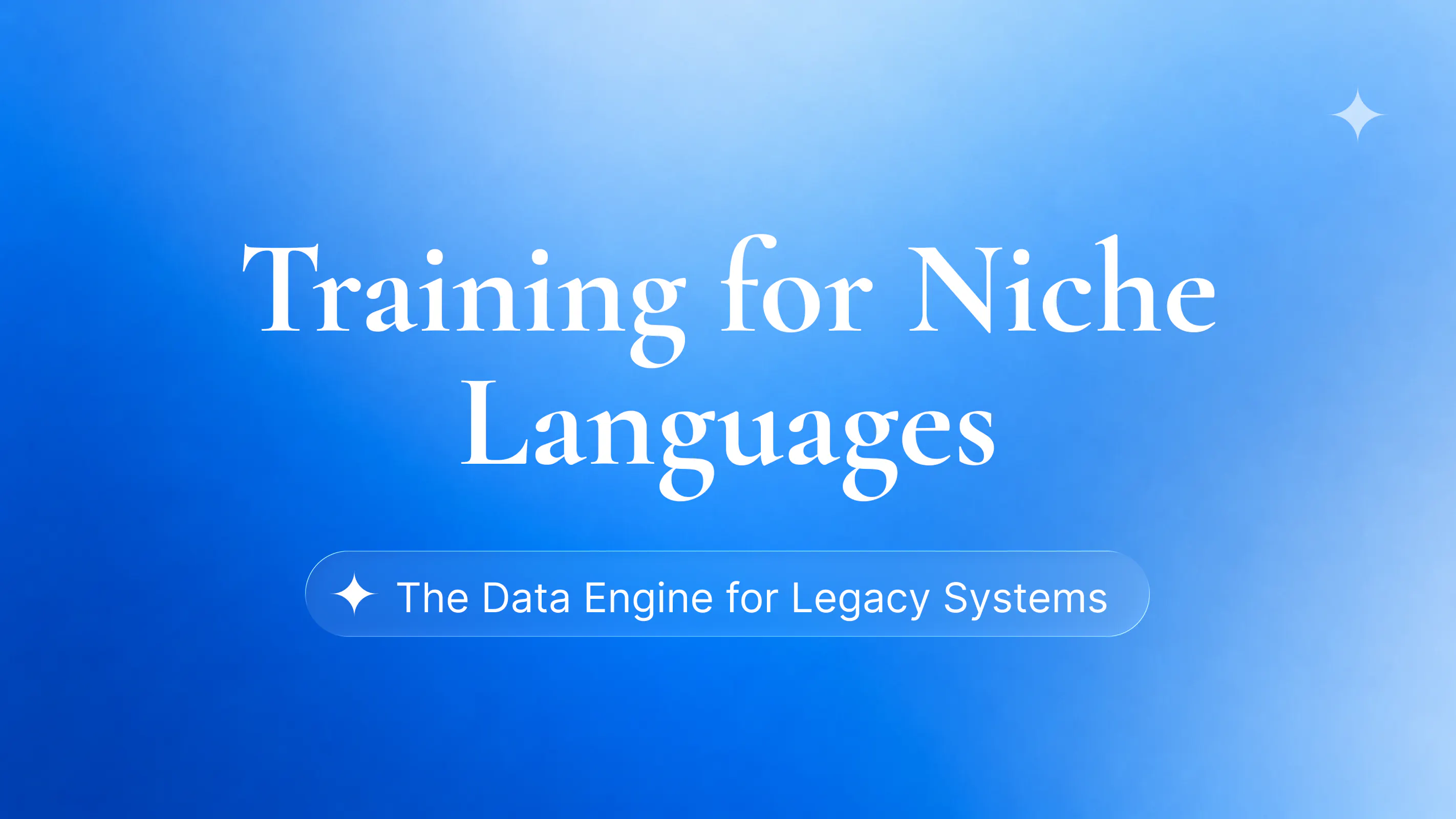 Training for Niche Languages: The Data Engine for Legacy Systems