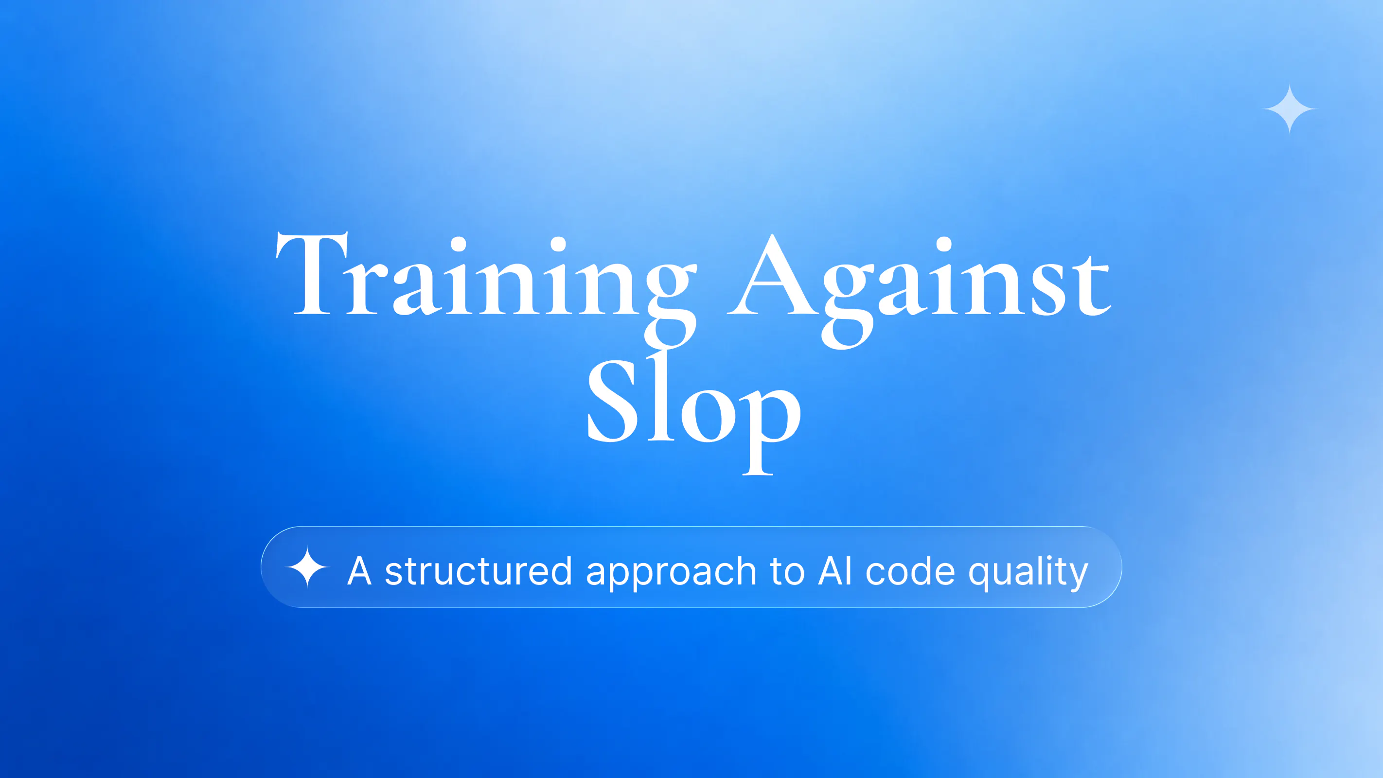 Training Against Slop: A Structured Approach to AI Code Quality
