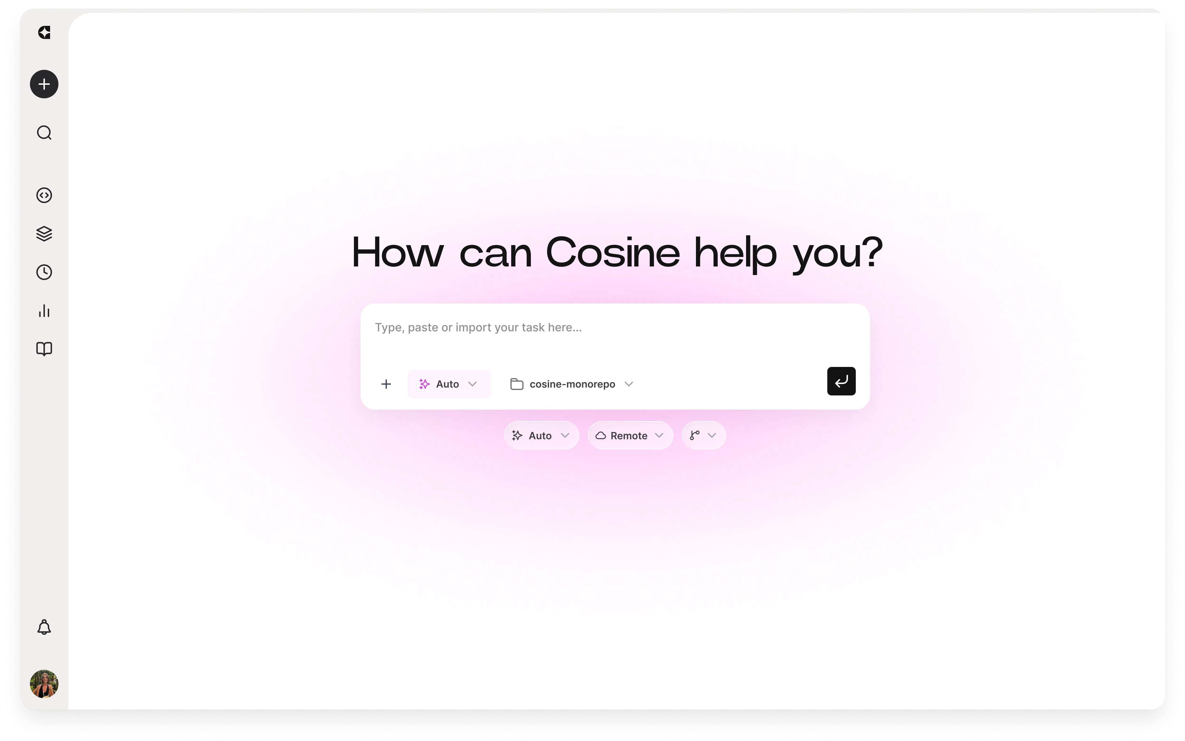 Cosine platform workspace screenshot
