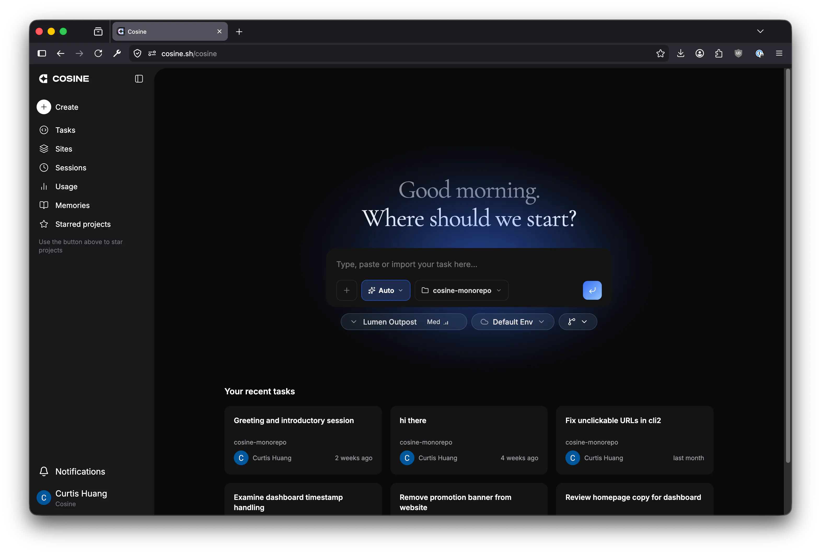 Cosine CLI preview