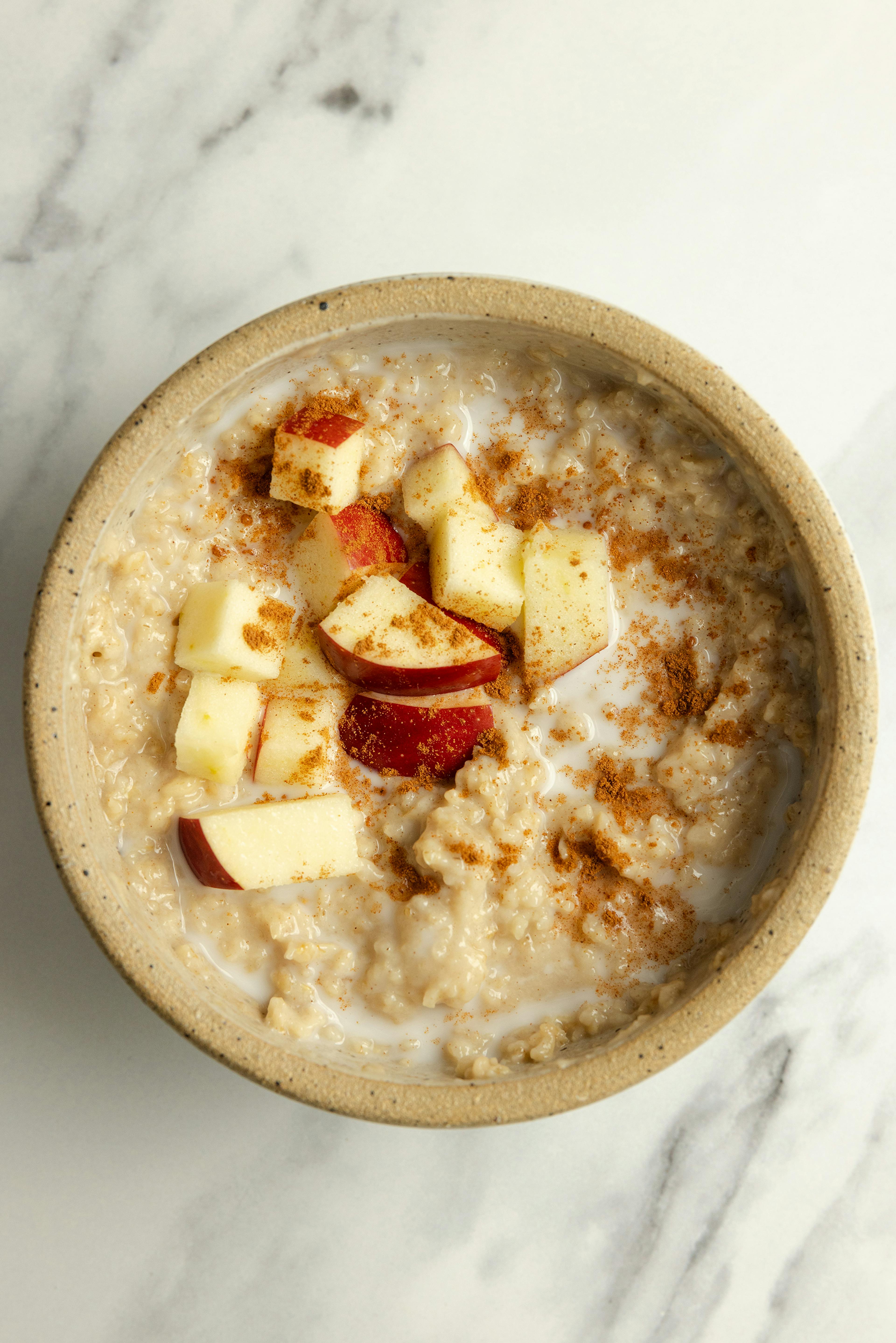 Cosmic Crisp® apple cinnamon oatmeal bowl