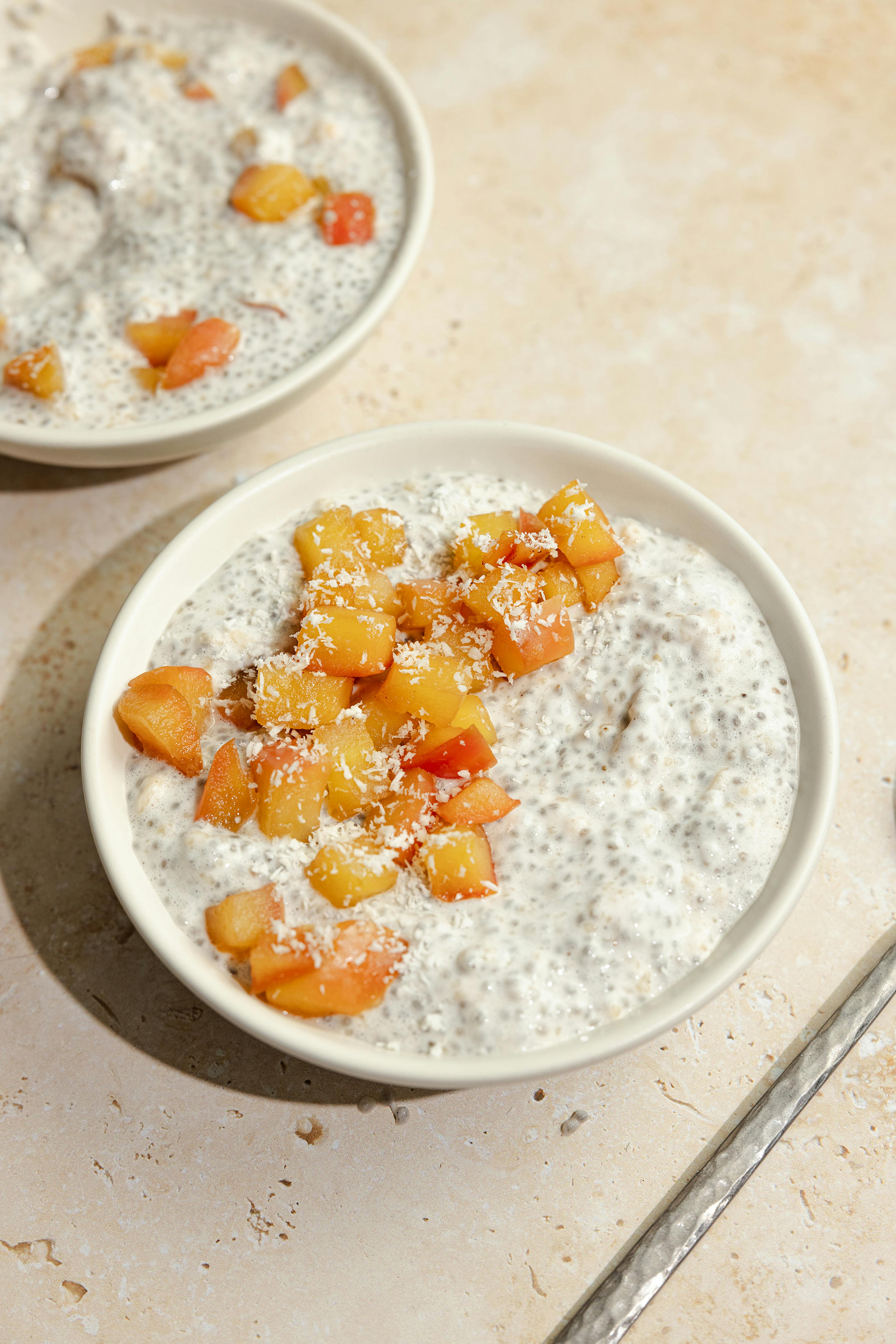 Coconut chia pudding with maple Cosmic Crisp® apples