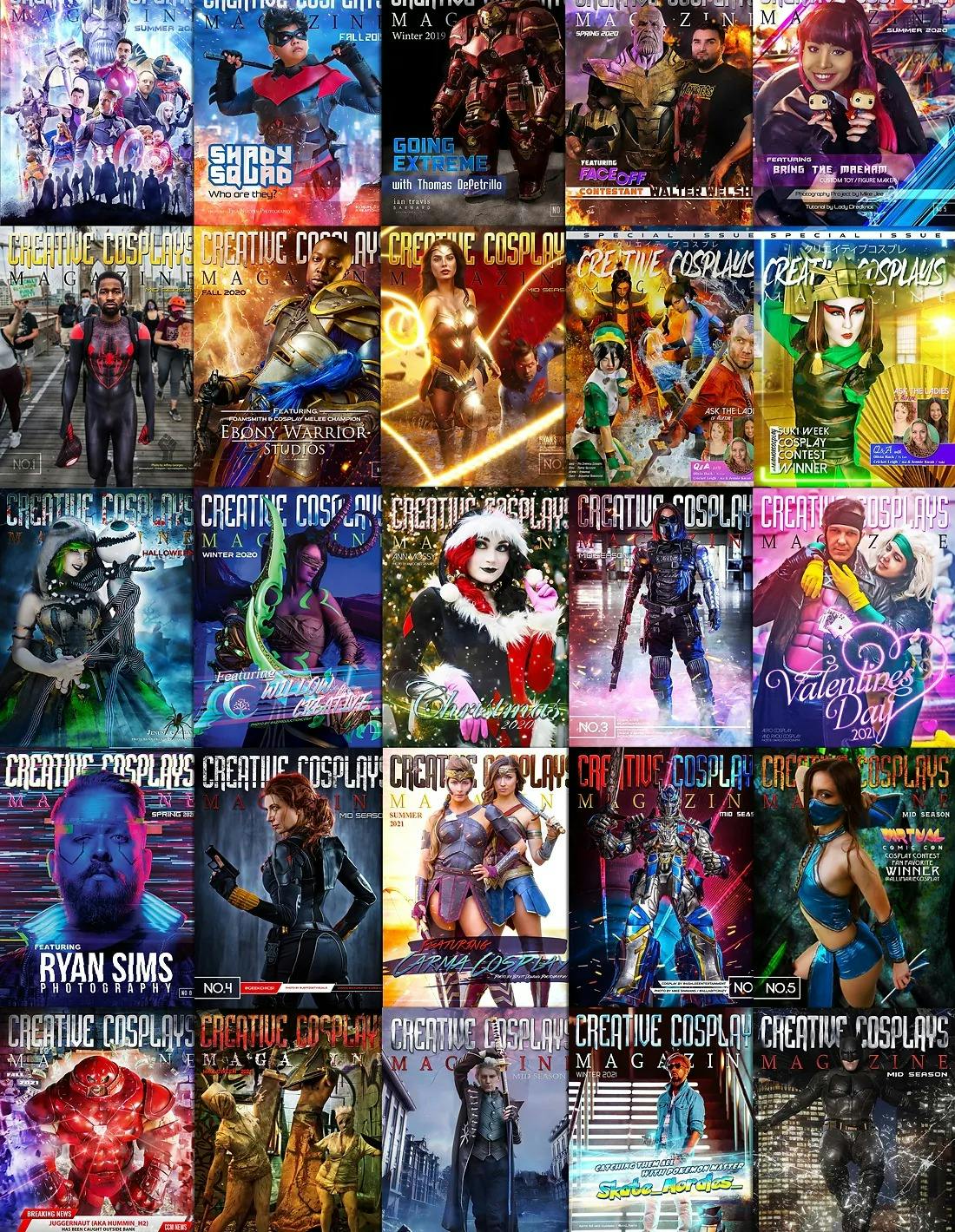 Creative Cosplays Magazine covers