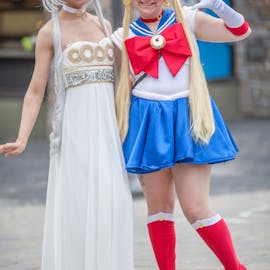 Princess Serenity cosplay with Sailor Moon cosplay