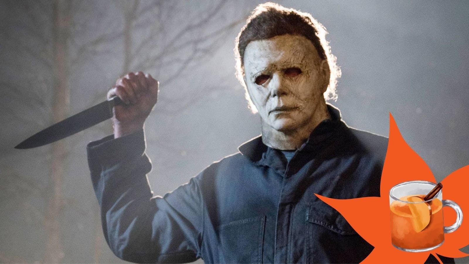 Halloween's Michael Myers paired with hot apple cider