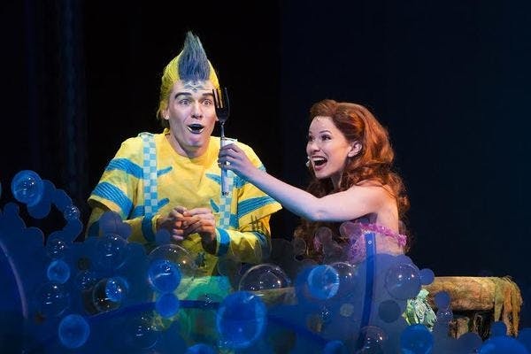 flounder little mermaid and ariel in live action theatre