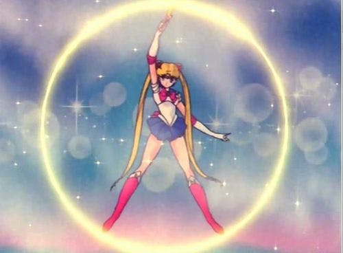 Sailor moon transformation pose
