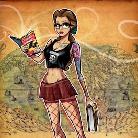 Alternative Belle in punk outfit