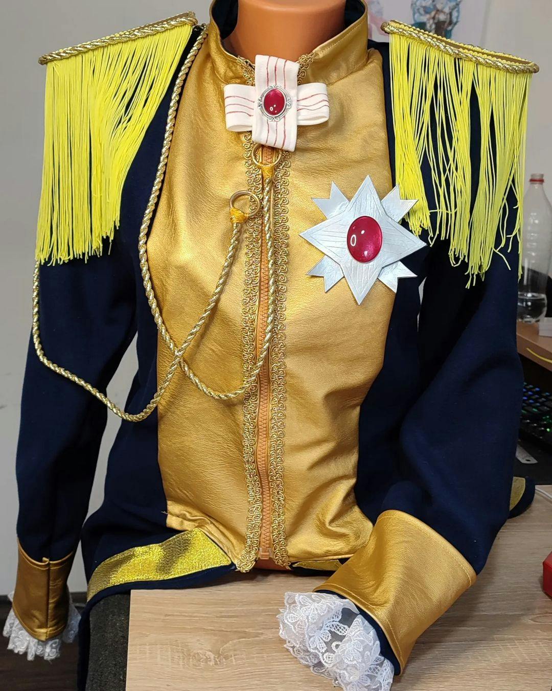 Detailed Oscar Francois from Rose of Versailles cosplay commission made by Merrlia Cosplay.